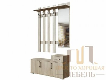 Прихожая №3 Вешалка с зеркалом 1200 (4 крючка) в Красноуральске - krasnouralsk.mebel-74.com | фото