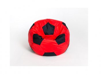Кресло-мешок Мяч малый красно-черное в Красноуральске - krasnouralsk.mebel-74.com | фото