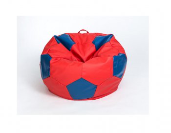 Кресло-мешок Мяч большой Экокожа красно-синее в Красноуральске - krasnouralsk.mebel-74.com | фото
