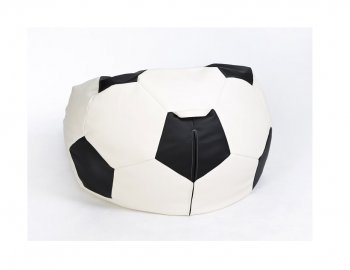 Кресло-мешок Мяч большой бело-черное в Красноуральске - krasnouralsk.mebel-74.com | фото