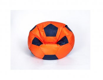 Кресло-мешок Мяч малый оранжево-черное в Красноуральске - krasnouralsk.mebel-74.com | фото