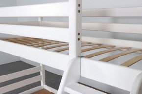 АДЕЛЬ Кровать двухъярусная с наклонной лестницей (белый) в Красноуральске - krasnouralsk.mebel-74.com | фото