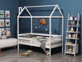 Детская кровать-домик из массива березы Соня-6 (Белый/Лак) в Красноуральске - krasnouralsk.mebel-74.com | фото