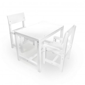 Детский растущий комплект стол и два стула  Я САМ "Лофт" (Белый, Белый) в Красноуральске - krasnouralsk.mebel-74.com | фото