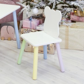Детский стул Мишутка (Белый/Белый/Цветной) в Красноуральске - krasnouralsk.mebel-74.com | фото