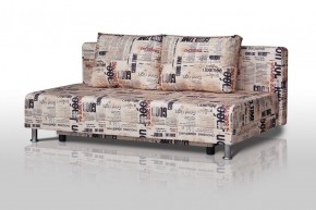 Диван-кровать Комфорт без подлокотников Принт "Gazeta" (2 подушки) в Красноуральске - krasnouralsk.mebel-74.com | фото