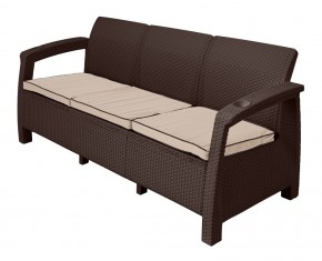 Диван Yalta Premium Sofa 3 Set (Ялта) шоколадный (+подушки под спину) в Красноуральске - krasnouralsk.mebel-74.com | фото