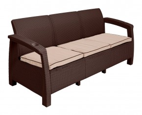 Диван Yalta Premium Sofa 3 Set (Ялта) шоколадный (+подушки под спину) в Красноуральске - krasnouralsk.mebel-74.com | фото
