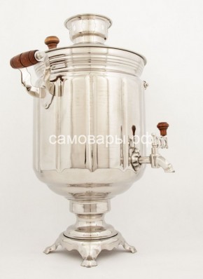 Электрический самовар из латуни на 10 л "Под серебро" в наборе №1 в Красноуральске - krasnouralsk.mebel-74.com | фото