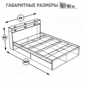 Камелия Кровать 0900, цвет белый, ШхГхВ 93,5х217х78,2 см., сп.м. 900х2000 мм., без матраса, основание есть в Красноуральске - krasnouralsk.mebel-74.com | фото