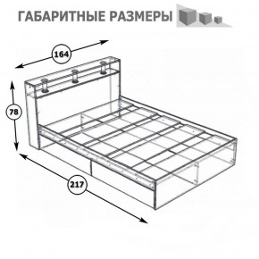 Камелия Кровать 1600, цвет белый, ШхГхВ 163,5х217х78,2 см., сп.м. 1600х2000 мм., без матраса, основание есть в Красноуральске - krasnouralsk.mebel-74.com | фото