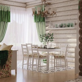 Комлект Вествик обеденный стол и четыре стула, массив сосны, цвет белый в Красноуральске - krasnouralsk.mebel-74.com | фото