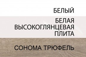 Комод 2D-1S/TYP 34, LINATE ,цвет белый/сонома трюфель в Красноуральске - krasnouralsk.mebel-74.com | фото