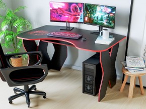Компьютерный стол КЛ №9.0 (Черный/Красный) в Красноуральске - krasnouralsk.mebel-74.com | фото