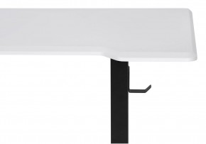 Компьютерный стол Маркос с механизмом подъема 140х80х75 белая шагрень / черный в Красноуральске - krasnouralsk.mebel-74.com | фото