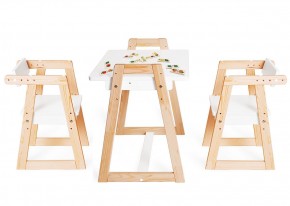 Комплект детской мебели стол и  два стула Я САМ "Лофт-Дуо" (Белый) в Красноуральске - krasnouralsk.mebel-74.com | фото