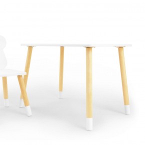 Комплект детской мебели стол и стул Корона (Белый/Белый/Береза) в Красноуральске - krasnouralsk.mebel-74.com | фото