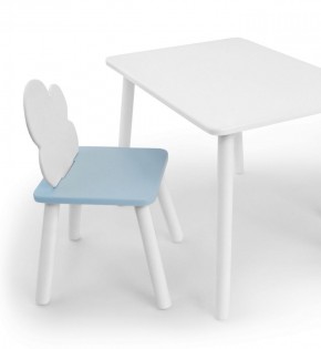 Комплект детской мебели стол и стул Облачко (Белый/Голубой/Белый) в Красноуральске - krasnouralsk.mebel-74.com | фото
