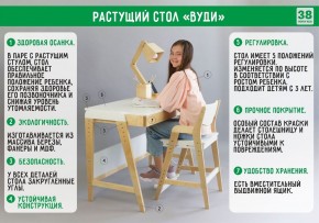 Комплект растущий стол и стул с чехлом 38 попугаев «Вуди» (Белый, Белый, Беж) в Красноуральске - krasnouralsk.mebel-74.com | фото