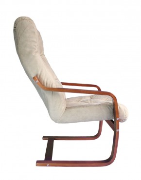 Кресло для отдыха (пружинка) Магнат 102-З-КР замша КРЕМ в Красноуральске - krasnouralsk.mebel-74.com | фото