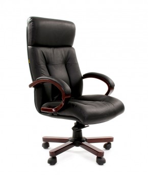 Кресло для руководителя CHAIRMAN  421 (Натуральная кожа) Черное в Красноуральске - krasnouralsk.mebel-74.com | фото