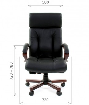 Кресло для руководителя CHAIRMAN  421 (Натуральная кожа) Черное в Красноуральске - krasnouralsk.mebel-74.com | фото