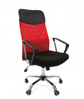 Кресло для руководителя CHAIRMAN 610 N (15-21 черный/сетка красный) в Красноуральске - krasnouralsk.mebel-74.com | фото