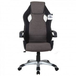 Кресло компьютерное BRABIX Techno GM-002 (ткань) черное/серое, вставки белые (531815) в Красноуральске - krasnouralsk.mebel-74.com | фото