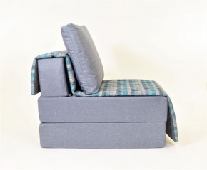 Кресло-кровать бескаркасное Харви (серый-квадро азур) в Красноуральске - krasnouralsk.mebel-74.com | фото