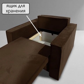 Кресло-кровать Принц КК1-ВК (велюр коричневый) в Красноуральске - krasnouralsk.mebel-74.com | фото