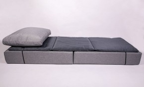 Кресло-кровать-пуф бескаркасное Прайм (мехико серый-графит) в Красноуральске - krasnouralsk.mebel-74.com | фото