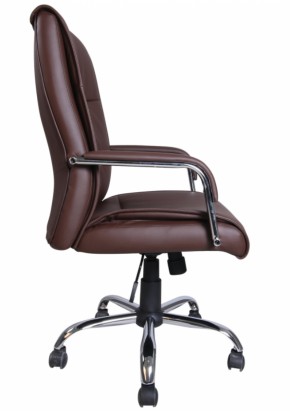 Кресло офисное BRABIX "Space EX-508" (экокожа, хром, коричневое) 531164 в Красноуральске - krasnouralsk.mebel-74.com | фото