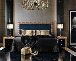 Кровать 2-х спальная (1,6 м) Тиффани Premium черная/золото с мягким элементом (Антрацит) с подъемным механизмомарт (ТФКР-3[3](П) в Красноуральске - krasnouralsk.mebel-74.com | фото