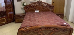 Кровать 2-х спальная 1600*2000 Роза, без основания (01.116) орех в Красноуральске - krasnouralsk.mebel-74.com | фото