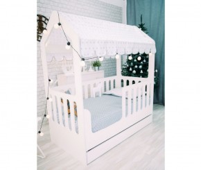 Кровать-домик с ящиком 800*1600 (Белый) в Красноуральске - krasnouralsk.mebel-74.com | фото