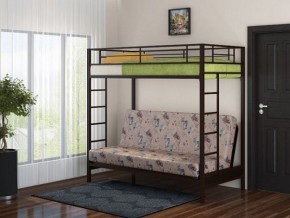 Кровать двухъярусная с диваном "Мадлен" (Коричневый/Бежевый) в Красноуральске - krasnouralsk.mebel-74.com | фото