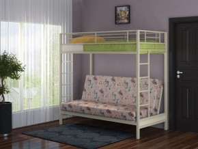 Кровать двухъярусная с диваном "Мадлен" (Слоновая кость/Серый) в Красноуральске - krasnouralsk.mebel-74.com | фото