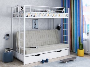 Кровать двухъярусная с диваном "Мадлен-ЯЯ" с ящиками в Красноуральске - krasnouralsk.mebel-74.com | фото