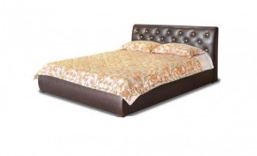 Кровать Флоренция 1600 в к/з "Классик 307 коричневый" (серия Норма) + основание + ПМ в Красноуральске - krasnouralsk.mebel-74.com | фото