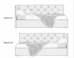 Кровать угловая Хлоя интерьерная +основание/ПМ/бельевое дно (120х200) в Красноуральске - krasnouralsk.mebel-74.com | фото