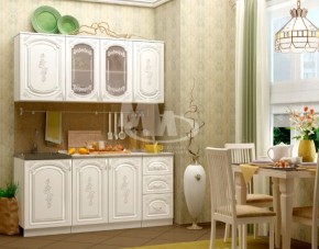 ЛИЗА-2 Кухонный гарнитур 1,7 Белый глянец холодный в Красноуральске - krasnouralsk.mebel-74.com | фото