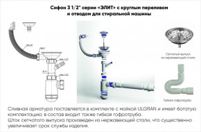Мойка кухонная ULGRAN U-101 (500) в Красноуральске - krasnouralsk.mebel-74.com | фото