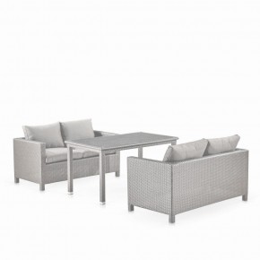 Обеденный комплект плетеной мебели с диванами T256C/S59C-W85 Latte в Красноуральске - krasnouralsk.mebel-74.com | фото