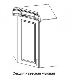 Секция навесная угловая "Верона" (600*600) в Красноуральске - krasnouralsk.mebel-74.com | фото