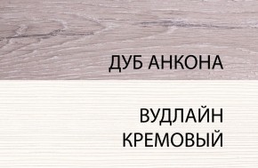 Шкаф 1D, OLIVIA, цвет вудлайн крем/дуб анкона в Красноуральске - krasnouralsk.mebel-74.com | фото