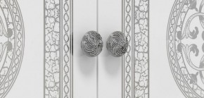 Шкаф 4-х дверный с зеркалами (12.244) Грация (белый/серебро) в Красноуральске - krasnouralsk.mebel-74.com | фото