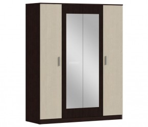 Шкаф 4х дверный с зеркалами Уют СБ-2750/1.Н (Венге/Паллада) в Красноуральске - krasnouralsk.mebel-74.com | фото