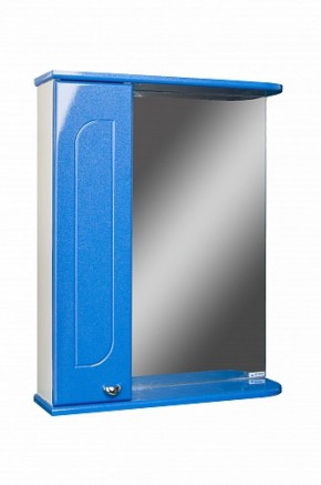 Шкаф-зеркало Радуга Синий металлик 55 левый АЙСБЕРГ (DA1129HZR) в Красноуральске - krasnouralsk.mebel-74.com | фото