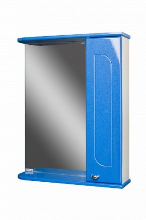 Шкаф-зеркало Радуга Синий металлик 55 правый АЙСБЕРГ (DA1129HZR) в Красноуральске - krasnouralsk.mebel-74.com | фото