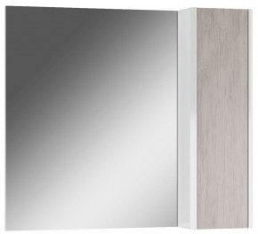 Шкаф-зеркало Uno 80 Дуб серый левый/правый Домино (DU1504HZ) в Красноуральске - krasnouralsk.mebel-74.com | фото